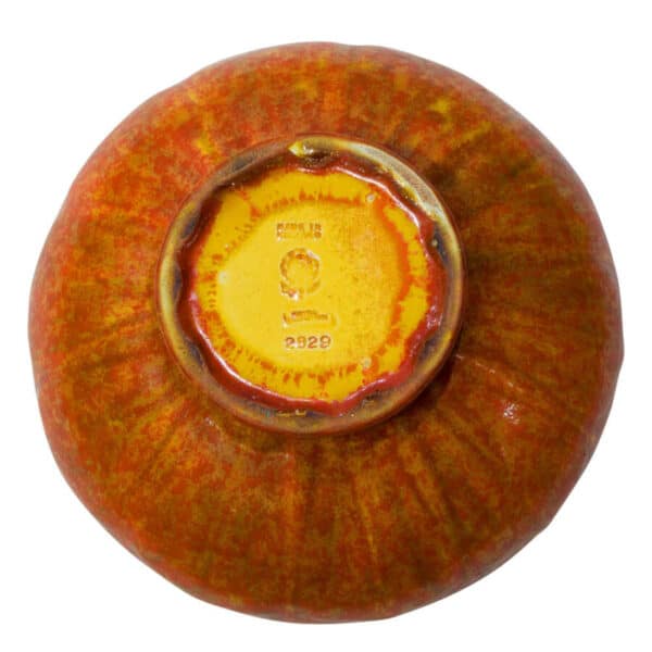 Mottled orange Pilkingtons Royal Lancastrian bowl c1920 - Image 4