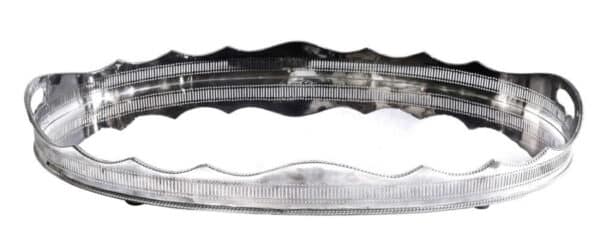 Oval silver plated gallery tray - Image 6