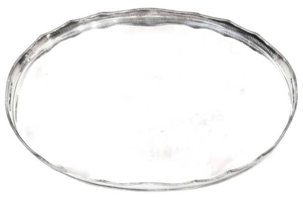 Oval silver plated gallery tray - Image 5