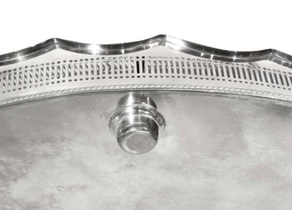 Oval silver plated gallery tray Miscellaneous 10
