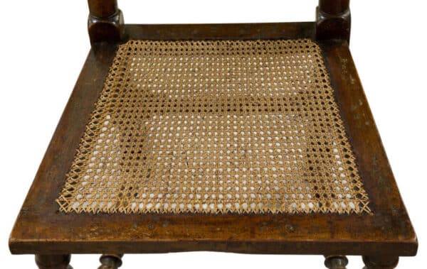 Pair of 19thc walnut high back chairs - Image 4