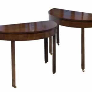 Pair of George III demi-lune console tables c1780 Antique Tables