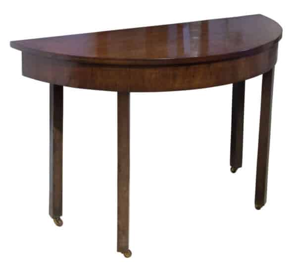 Pair of George III demi-lune console tables c1780 - Image 6