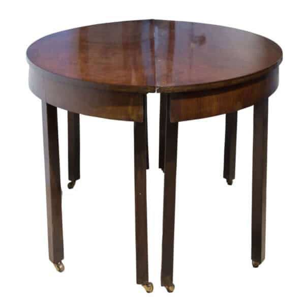 Pair of George III demi-lune console tables c1780 Antique Furniture 6