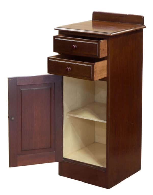 Pair of mahogany bedside cabinets c1880 - Image 8
