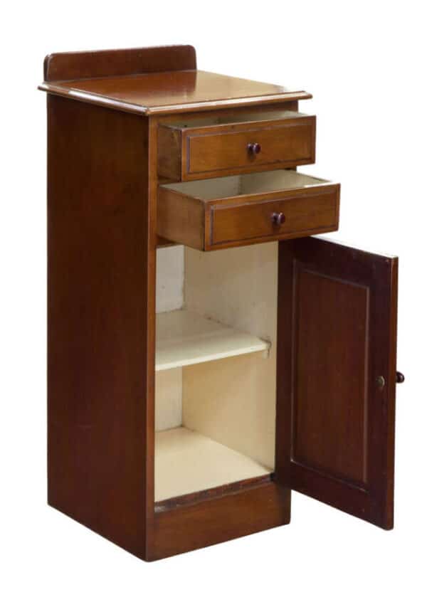 Pair of mahogany bedside cabinets c1880 - Image 7