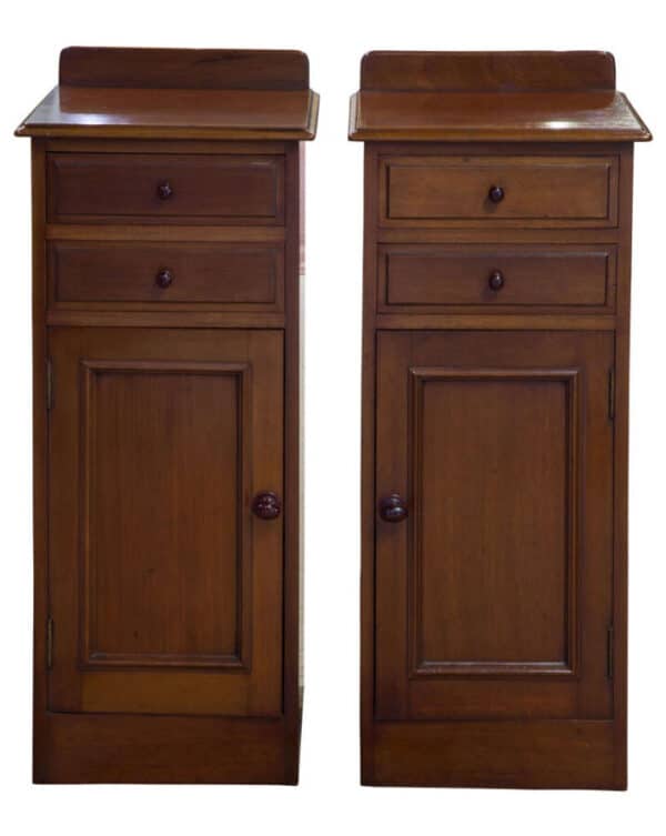 Pair of mahogany bedside cabinets c1880 Antique Cabinets 8