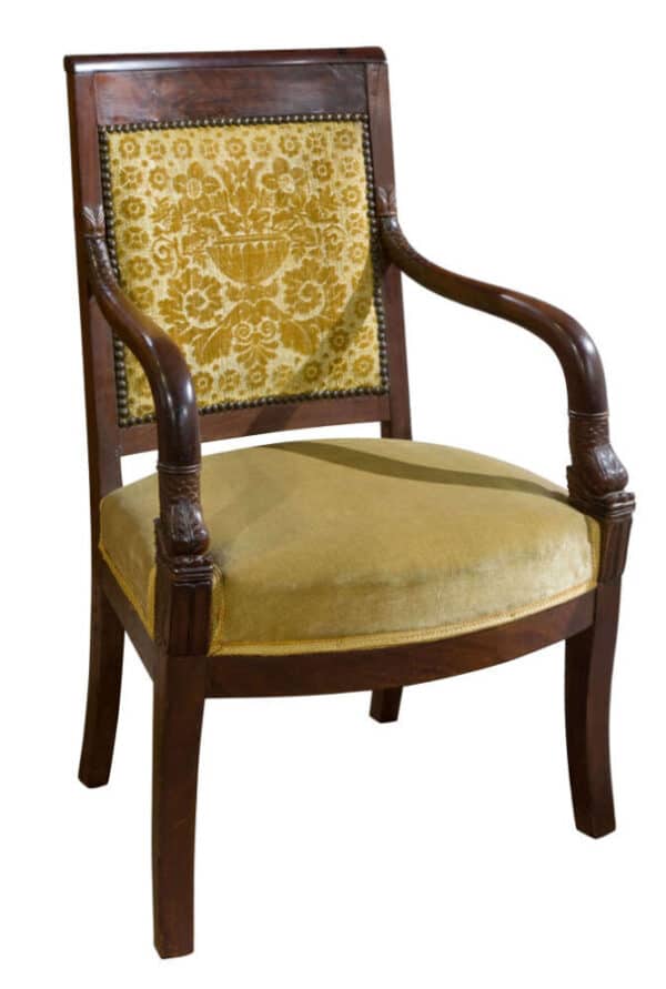 Pair of mahogany fauteuils c1830 - Image 2