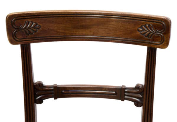 Pair of mahogany & leather side chairs - Image 4