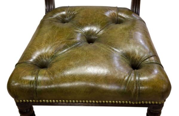 Pair of mahogany & leather side chairs - Image 3