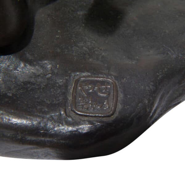 Pair of Meiji bronze female figures - Image 2