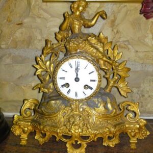 19th CENTURY FRANCE BRONZE CLOCK Antique Clocks