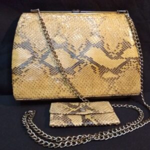 PURSE WITH PYTHON LEATHER WALLETS,cirica 1930. Vintage