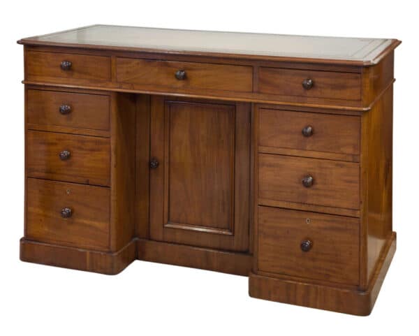 Victorian Mahogany Kneehole Desk c1870 Antique Desks 3