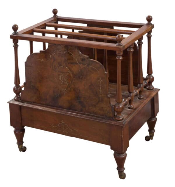 Victorian walnut canterbury