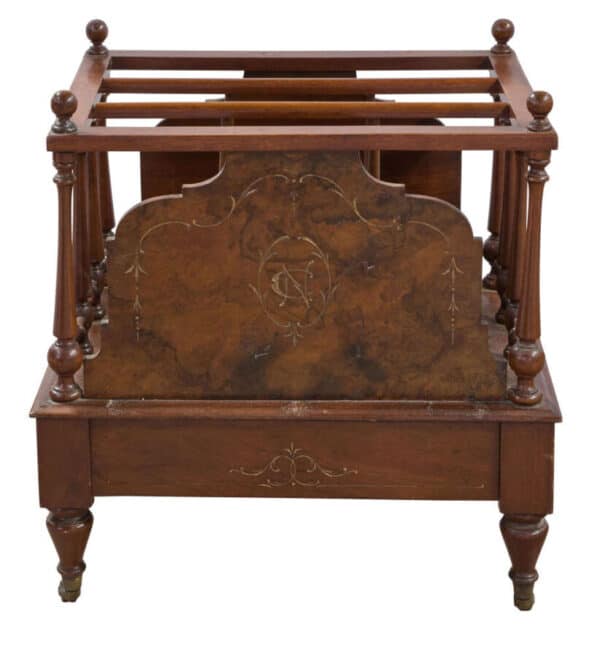 Victorian walnut canterbury - Image 2