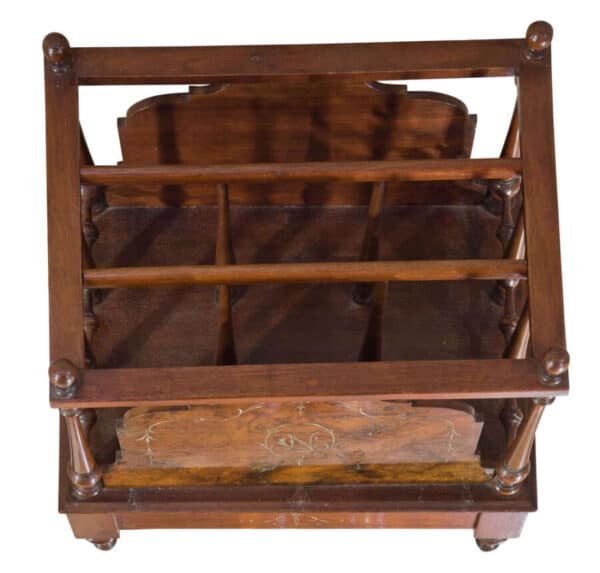 Victorian walnut canterbury - Image 3