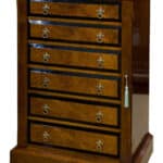 Walnut, amboyna and ebonised wellington chest c1870 Antique Chests