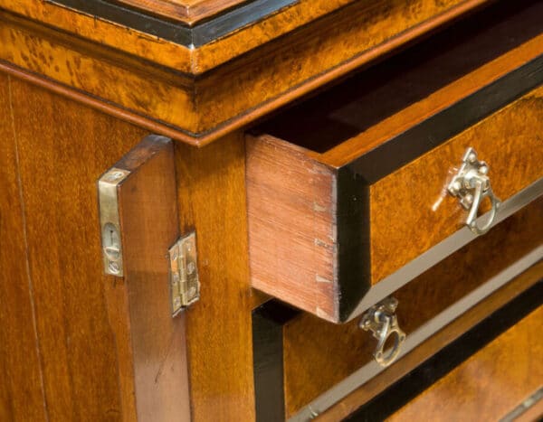 Walnut, amboyna and ebonised wellington chest c1870 - Image 3
