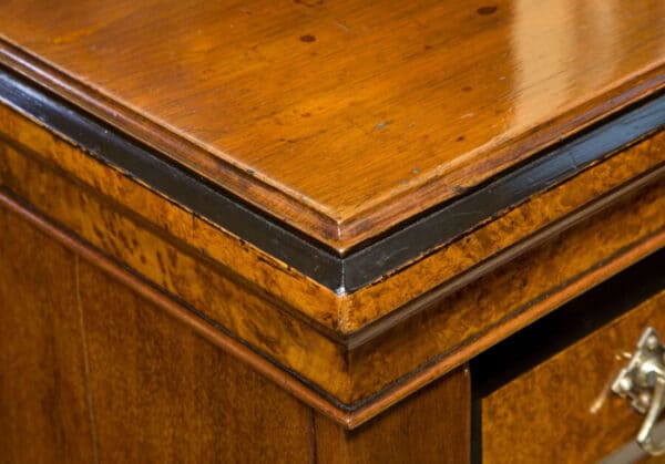 Walnut, amboyna and ebonised wellington chest c1870 - Image 2