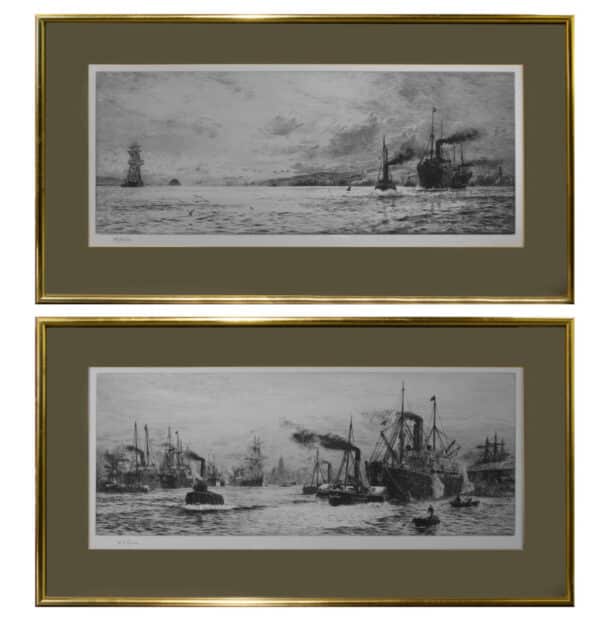 William Lionel Wylie - pair of etchings