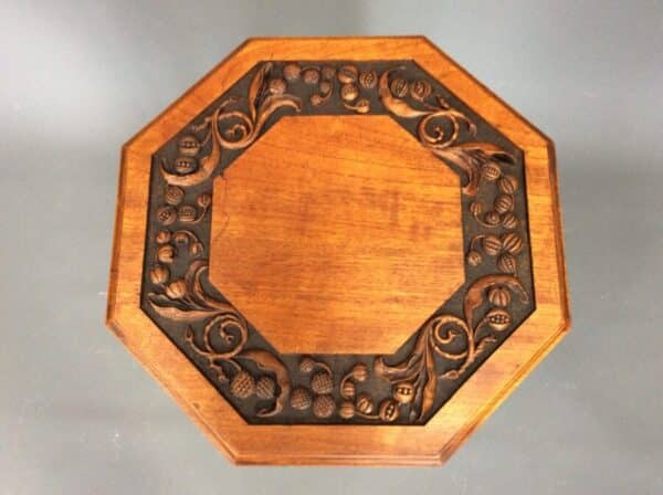 Arts and Crafts Mahogany Octagonal Side Table - Image 2