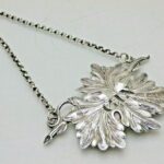 Antique 1853 Sterling Solid Silver GIN Vine Leaf Wine Label Ticket Antique Silver Antique Silver