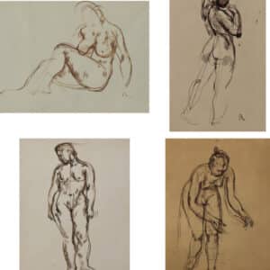 Four Figurative Life Drawings drawing Antique Art