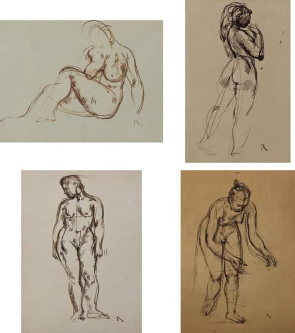 Four Figurative Life Drawings drawing Antique Art 3