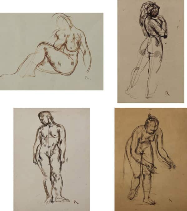 Four Figurative Life Drawings