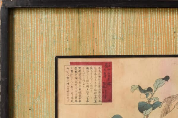 Woodblock with Birds asian art Antique Art 11