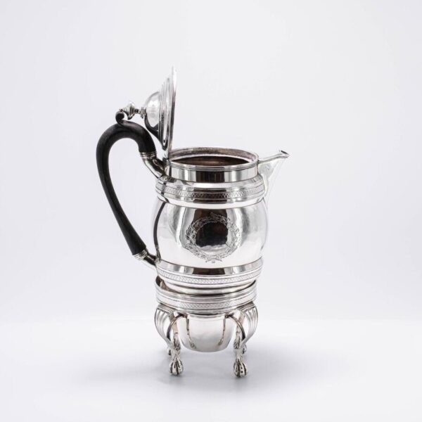 1799 Georgian Solid Silver Coffee Pot on Stand with Burner Antique Biggin Antique Silver Antique Silver 4