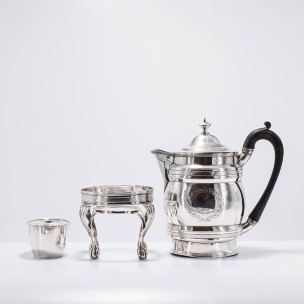 1799 Georgian Solid Silver Coffee Pot on Stand with Burner Antique Biggin Antique Silver Antique Silver 6