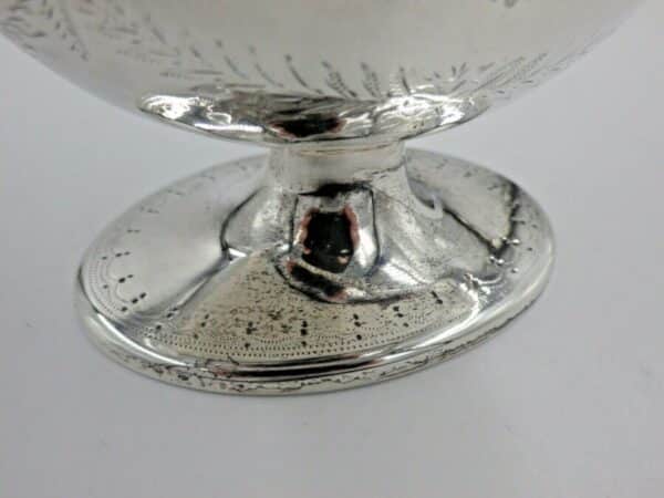 Antique Sterling Solid Silver Small Sugar Basket with Swing Handle - Image 5