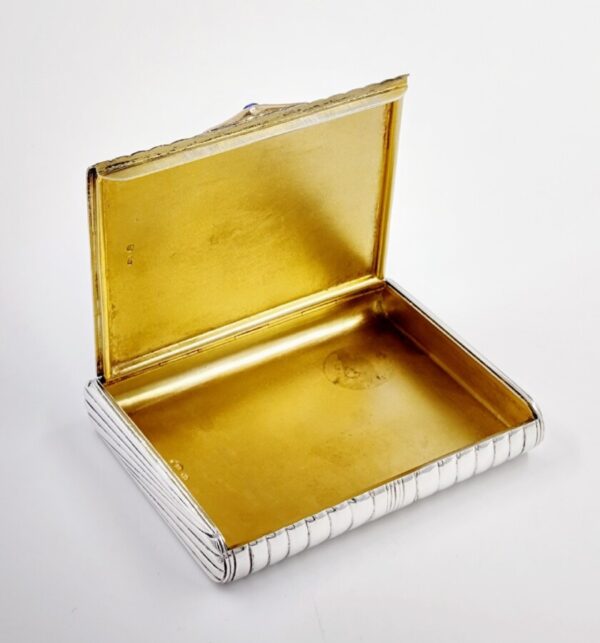 Antique Art Deco Solid Silver & 14k Gold Russian Case Faberge - Image 7