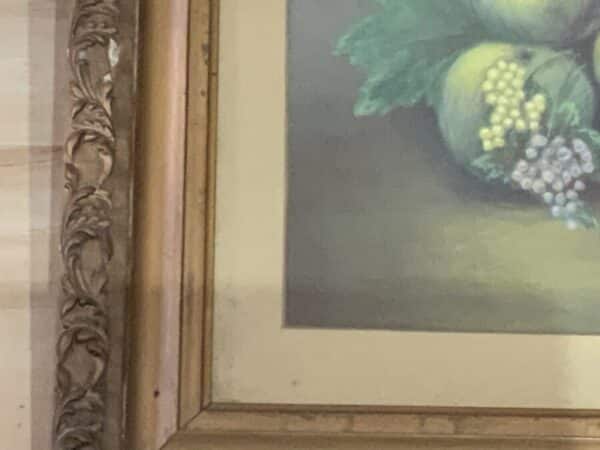 1914 large framed still life pastel - Image 17