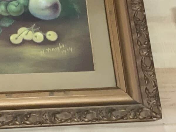 1914 large framed still life pastel - Image 20