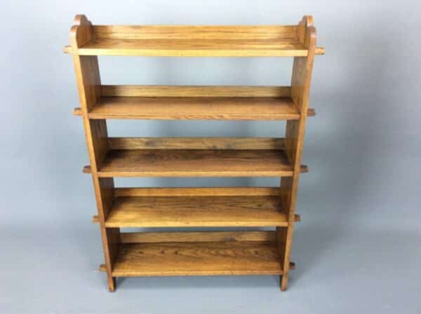 Arts and Crafts 5 Tier Oak Pegged Bookcase Arts and Crafts Antique Bookcases 7