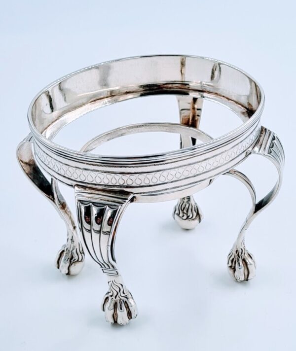 1799 Georgian Solid Silver Coffee Pot on Stand with Burner Antique Biggin - Image 8