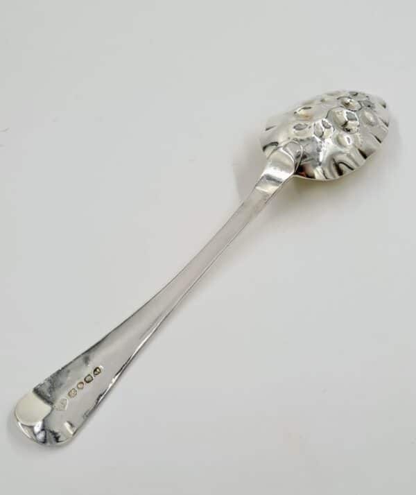 Georgian Antique Solid Silver Large Berry Spoon 1826 - Image 6
