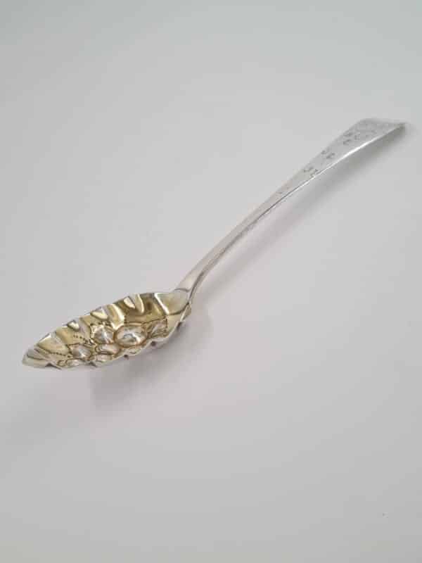 Georgian Antique Solid Silver Large Berry Spoon 1826 Antique Silver Antique Silver 4