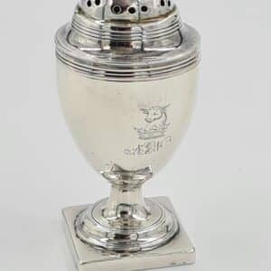 Georgian Antique Solid Silver Pounce Pot Pepper 1807 Antique Silver Antique Silver 3