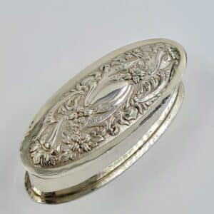 Antique Sterling Solid Silver Quality Box 1902 by William Hutton Antique Silver Antique Silver