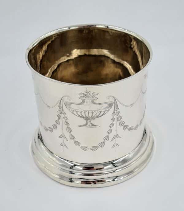 Antique Solid Silver Large Bottle Holder Coaster Stand 1907 - Image 7