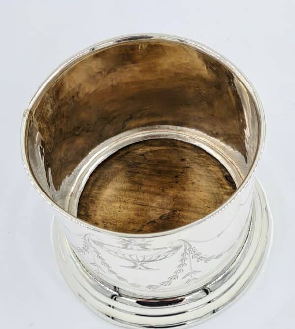 Antique Solid Silver Large Bottle Holder Coaster Stand 1907 - Image 6