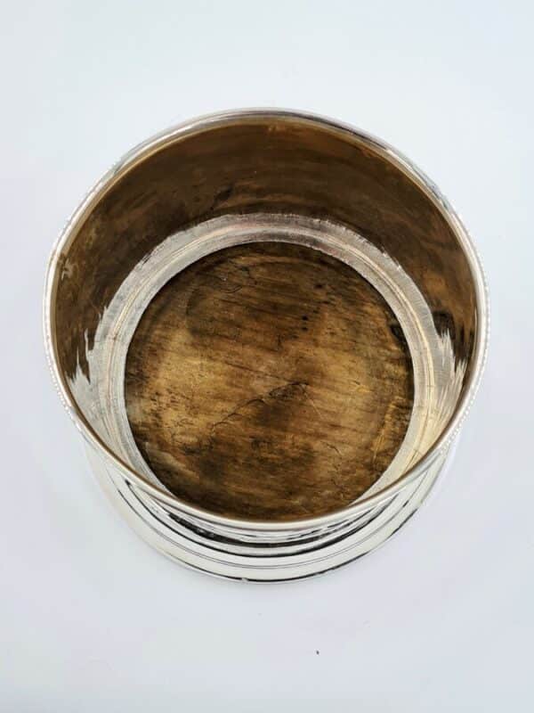 Antique Solid Silver Large Bottle Holder Coaster Stand 1907 - Image 4
