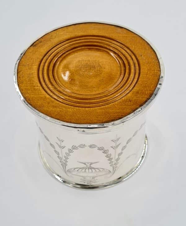 Antique Solid Silver Large Bottle Holder Coaster Stand 1907 - Image 3