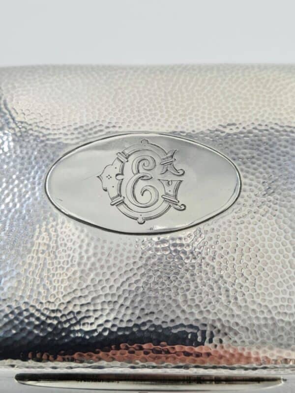 Antique Sterling Solid Silver Jewellery Two Tier Lock Box - Image 11