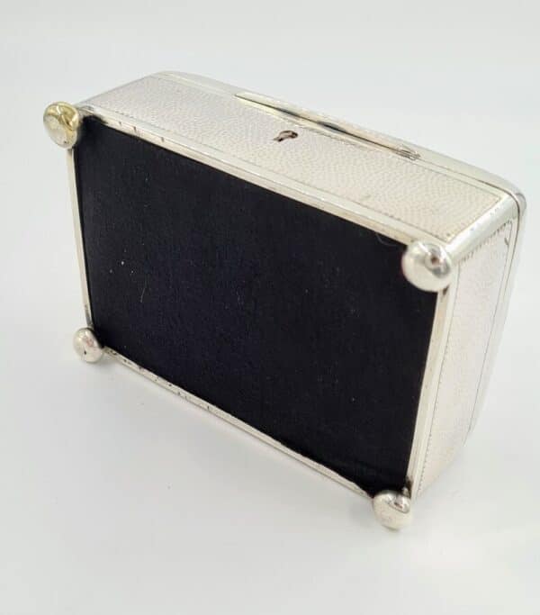 Antique Sterling Solid Silver Jewellery Two Tier Lock Box - Image 9