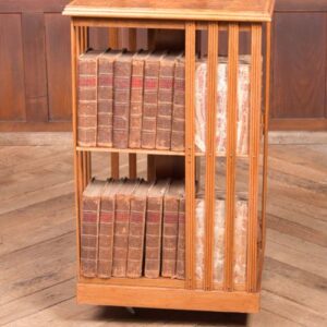 Edwardian Walnut Revolving Bookcase SAI2170 Antique Bookcases